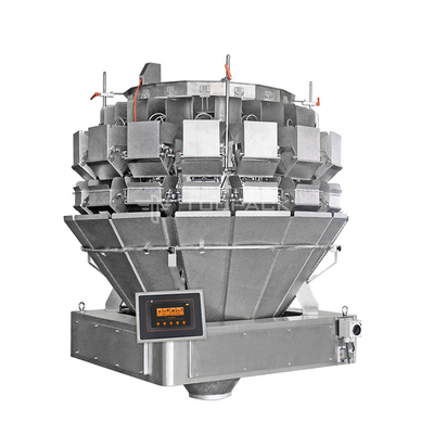 Anti - Sticking Screw Feeding Multihead Weigher For Fresh Meat And Pickle Weighing Packing Machine