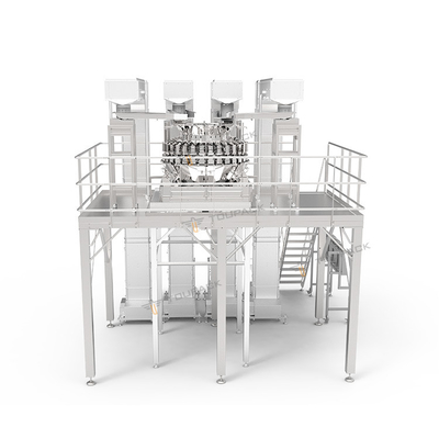 Vertical Automatic Paste Sachet Packing Machine Plantain Chips 32 Head Multihead Weigher