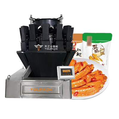 High Speed Frozen Food Combined Scales Meat Packaging Machine Patterned Board Screw PLC Multihead Weigher