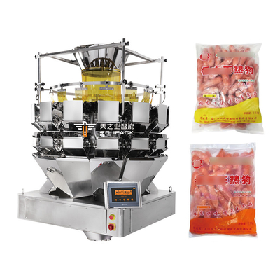 Small Sausage Belt Combination Weigher Packing Machine Pure Meat Sausage Multihead Weigher