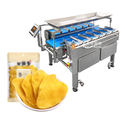 Dried Mango Automatic Multi-Station Belt Conveyor Aquatic Sea Cucumber Fish Fillet Tabletop Target Weight Counterweight Machine