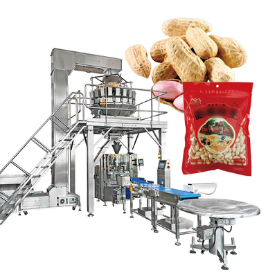 High Speed Automatic VFFS Flat Pillow Pouch Granule Popcorn Groundnut Peanut Packaging Machine For Snack