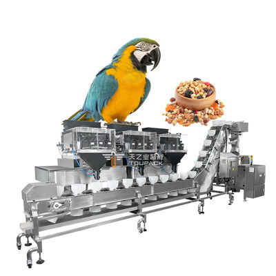 Automatic 10g-1000g Pouch Parrot Food Packing Machine Sugar Nuts Spice Tea Leaf Sachet Packaging Machine Multihead Weigher