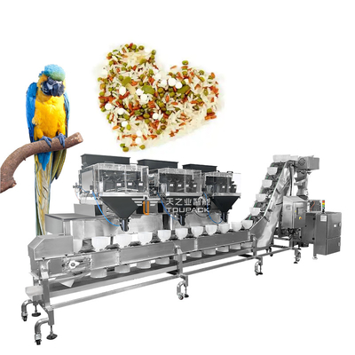 2.5kg Parrot Food Packaging Machine with Multihead Weigher