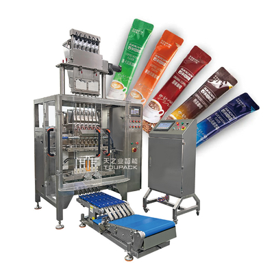 Automatic Multi Lane Powder Stick Pack Machine 2-16 Lanes 55bpm