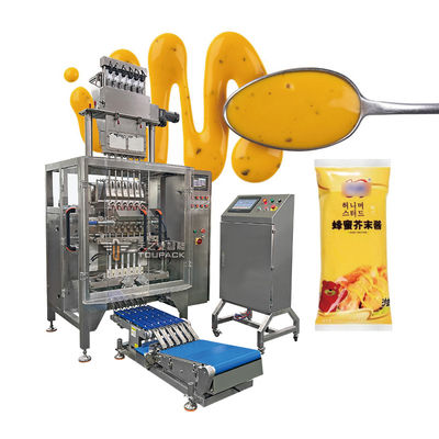 Auto Multi Lane Sachet Packing Multi Lane Track Ketchup Liquid Sachet Packaging Machines Multi Lane Honey Sachet Packing Machine