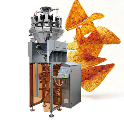 Automatic Snack Food Weighing and Packing Machine for Chips Nuts Candy Granules 5-200g High Speed Digital Sensor Packaging Line
