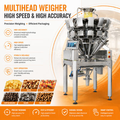 Dog Food Packaging Machine | Specialized Multihead Weigher for Long Strip Jerky & Chew Sticks Anti-Clogging