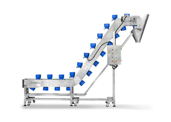 SUS304 1.5m3/h 0.8L PP Bowl Meat Elevator Conveyor