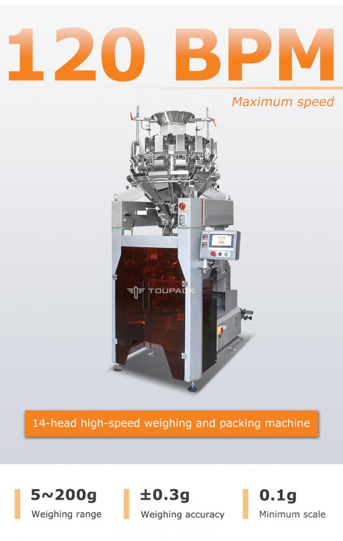 Multi Head Weighing Packaging Machine for Snacks & Nuts