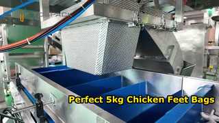 Automatic Weighing & Packaging Line for Chicken Feet (5kg Bags)